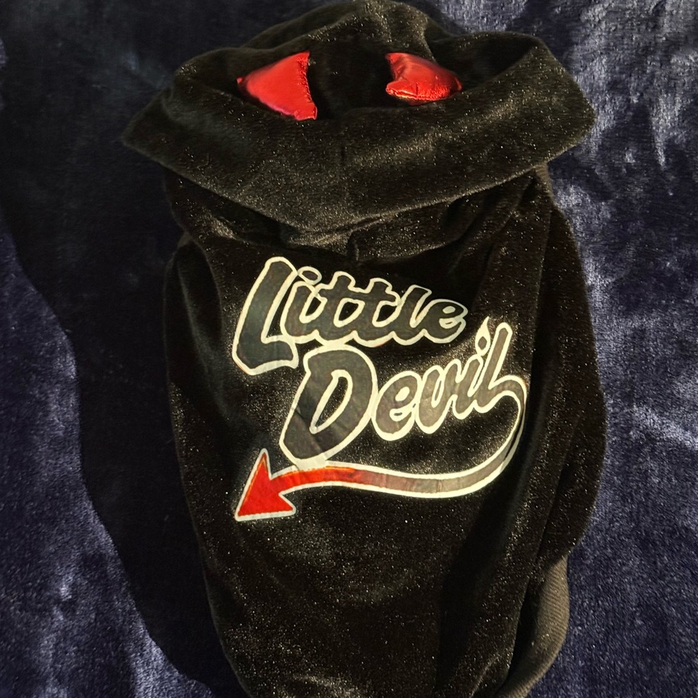 Pet Costume Black 'Little Devil' Pet Hoodie